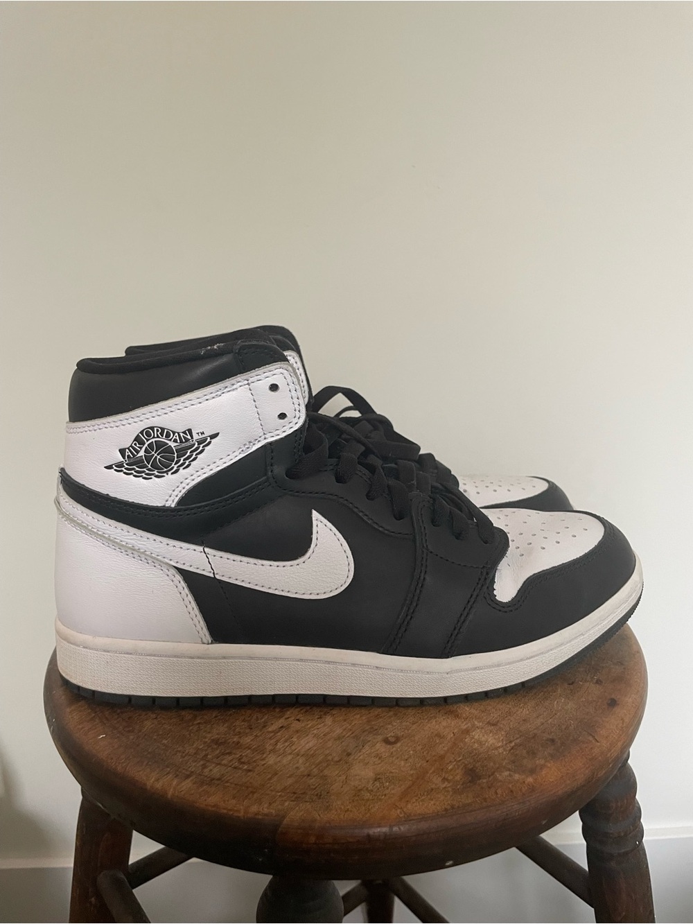 Jordan Black/White High Top Sneakers